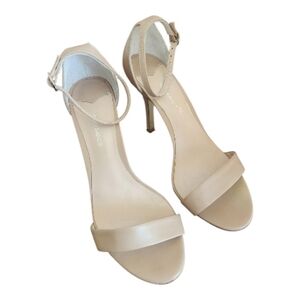 Tony Bianco‎ Sacha Heel Ankle Strap Leather Nude Heeled Sandals Sz 8.5